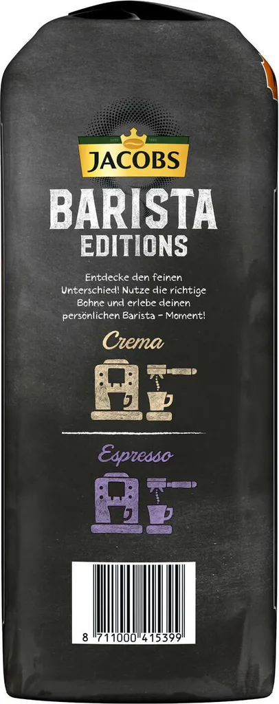 JACOBS Kaffeebohnen Barista Editions Crema Intense 2 X 1kg Ganze Kaffee Bohnen 8 JACOBS Kaffeebohnen Barista Editions Crema Intense 2 X 1kg Ganze Kaffee Bohnen – Bild 6