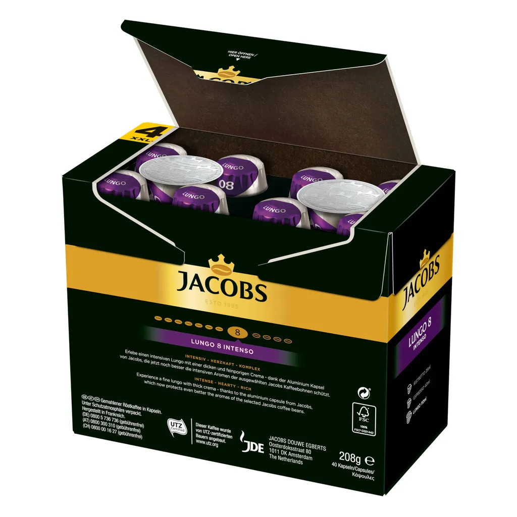 JACOBS Kapseln Lungo Intenso 5 X 40 Nespresso®* Kompatible Kaffeekapseln 9 JACOBS Kapseln Lungo Intenso 5 X 40 Nespresso®* Kompatible Kaffeekapseln – Bild 7