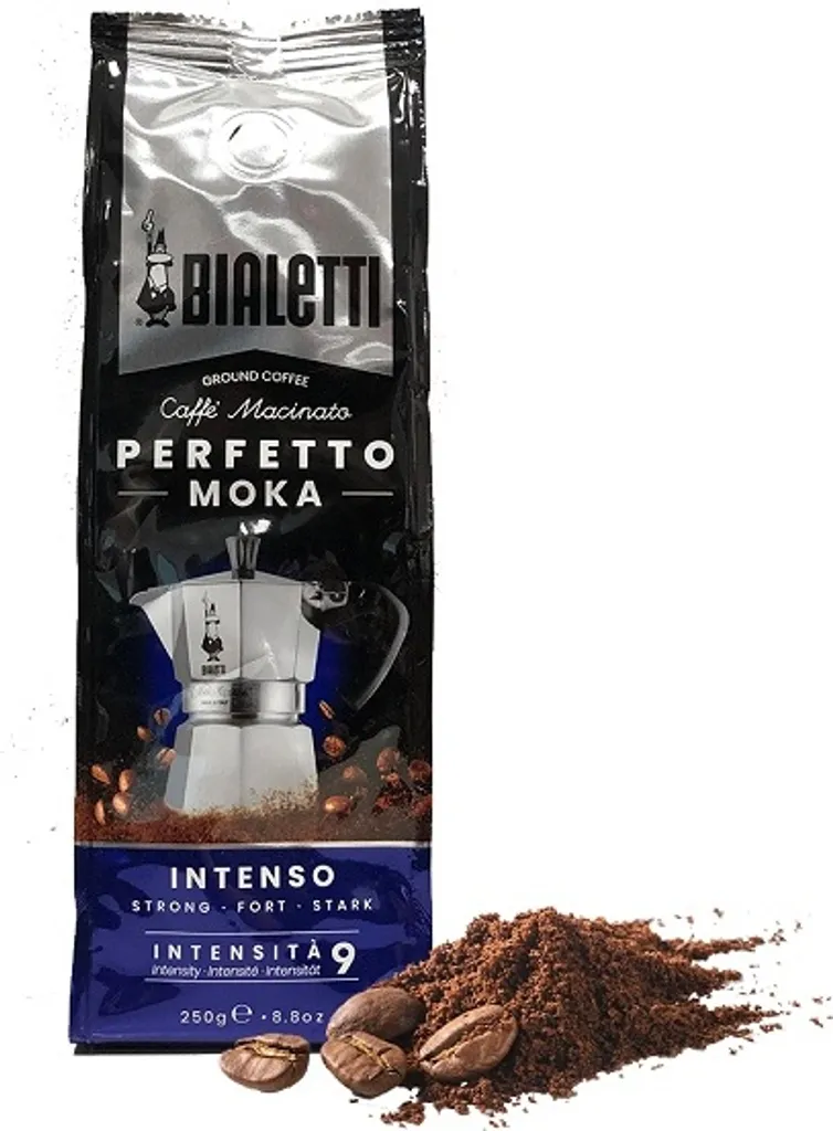 Bialetti Perfetto Moka Stark 250 G, 250 G, Dunkle Röstung, Kaffee, 30% Arabica, 70% Robust, Tasche 4 Bialetti Perfetto Moka Stark 250 G, 250 G, Dunkle Röstung, Kaffee, 30% Arabica, 70% Robust, Tasche – Bild 2