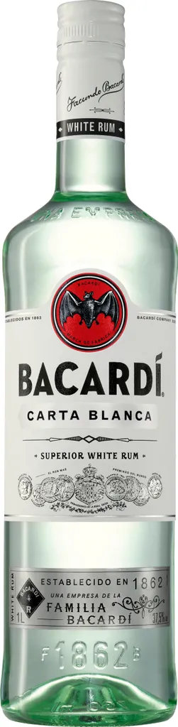 Bacardi Carta Blanca Rum | 37,5 % Vol | 1,0 L 3 Bacardi Carta Blanca Rum | 37,5 % Vol | 1,0 L