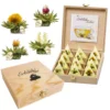 Creano Teelini Teeblumen Geschenkset In Teekiste Aus Holz, 12 ErblühTeelini In 4 Sorten, Weißer Tee 1 Creano Teelini Teeblumen Geschenkset In Teekiste Aus Holz, 12 ErblühTeelini In 4 Sorten, Weißer Tee -Drink World Store 0bf2d94eadfba054c44f694937334be3