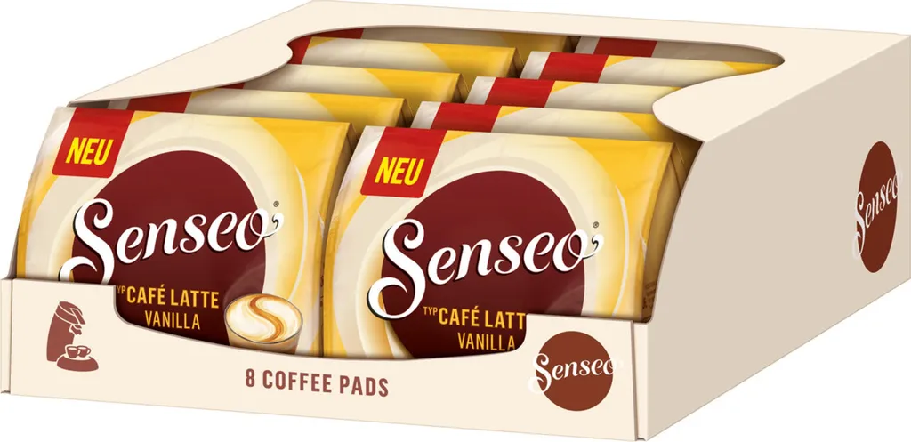 Senseo Café Latte Vanilla 10er Pack Kaffee Pads 10x 8 Pads, 80 Getränke 11 Senseo Café Latte Vanilla 10er Pack Kaffee Pads 10x 8 Pads, 80 Getränke – Bild 9
