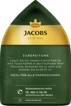 Jacobs Crema Pads | 16 Senseo Kompatible Kaffeepads -Drink World Store 122483b1d06bda844f2a6877199a5b2d