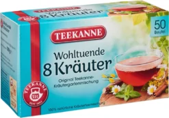 Teekanne 8 Kräuter Kräutergartenmischung Teegetränk 50 Beutel 100g