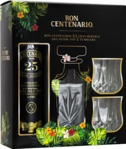 Ron Centenario 25 Jahre - GP Mit Decanter + 2 Gläser 0,7l 40%vol.