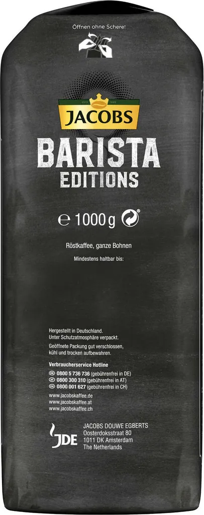 JACOBS Kaffeebohnen Barista Editions Crema Intense 2 X 1kg Ganze Kaffee Bohnen 9 JACOBS Kaffeebohnen Barista Editions Crema Intense 2 X 1kg Ganze Kaffee Bohnen – Bild 7
