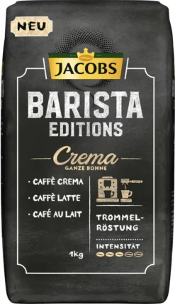 JACOBS Kaffeebohnen Barista Editions Crema Ganze Bohne 4x1 Kg + 2 Alu Dosen Im Barista Design -Drink World Store 17e5a5f89902e768472ea516a0a3191b 1