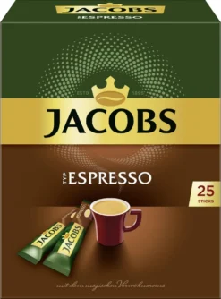 Jacobs Typ Espresso Sticks | Löslicher Kaffee | 25 Portionen 21 Jacobs Typ Espresso Sticks | Löslicher Kaffee | 25 Portionen -Drink World Store 19fb4872d8fcb3f8ccafb8544a66b635