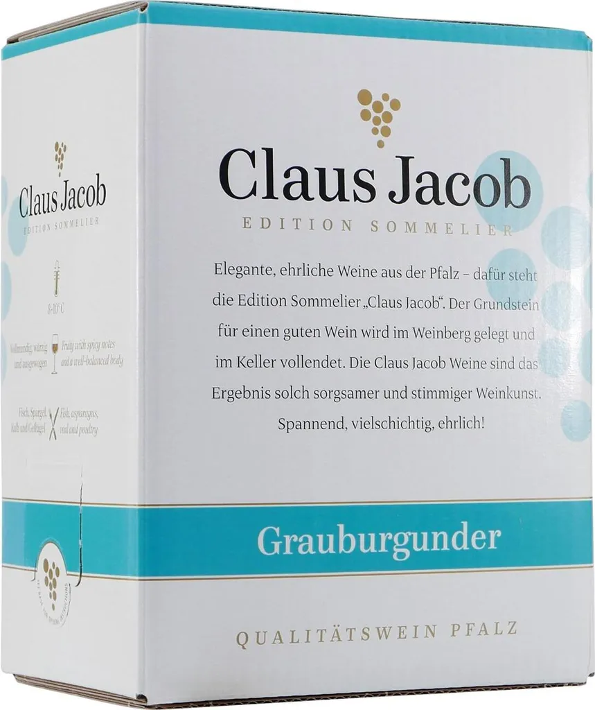 Claus Jacob Grauburgunder Qualitätswein 5L BIB 3 Claus Jacob Grauburgunder Qualitätswein 5L BIB