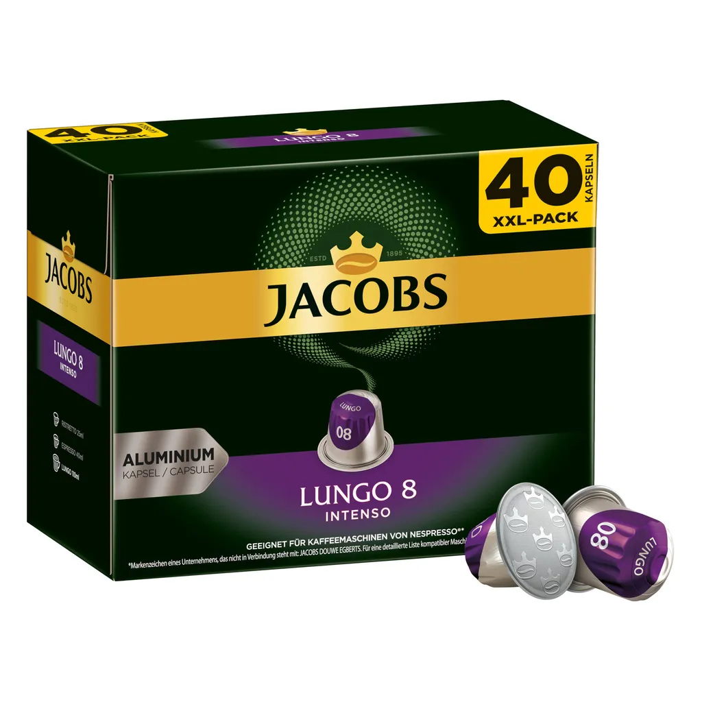 JACOBS Kapseln Lungo Intenso 5 X 40 Nespresso®* Kompatible Kaffeekapseln 5 JACOBS Kapseln Lungo Intenso 5 X 40 Nespresso®* Kompatible Kaffeekapseln – Bild 3