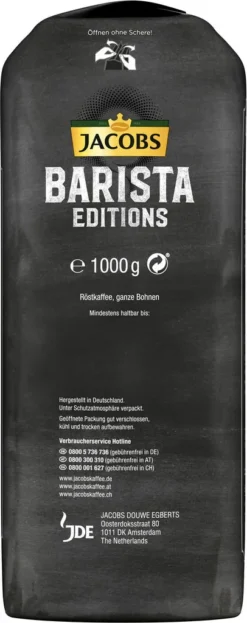 JACOBS Kaffeebohnen Barista Editions Espresso 3 Kg Espressobohnen + 1 Jacobs Barista Becher +1 Dose 18 JACOBS Kaffeebohnen Barista Editions Espresso 3 Kg Espressobohnen + 1 Jacobs Barista Becher +1 Dose -Drink World Store 1d4a3db309dedc13cd3a8b0b9a483b08