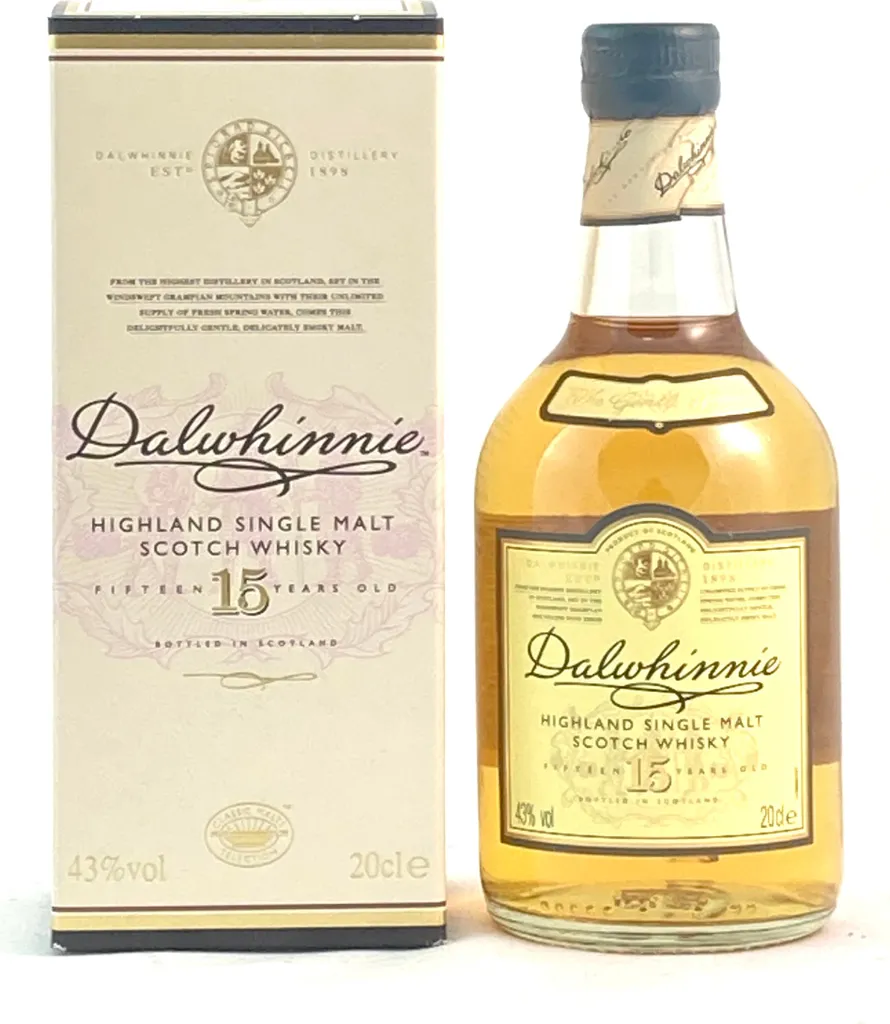 Dalwhinnie 15 Jahre Highland Single Malt Scotch Whisky 0,2l, Alc. 43 Vol.-% 3 Dalwhinnie 15 Jahre Highland Single Malt Scotch Whisky 0,2l, Alc. 43 Vol.-%