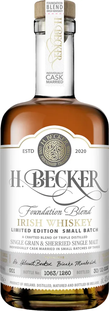 H. Becker Irish Whiskey Foundation Blend 0,7 L 3 H. Becker Irish Whiskey Foundation Blend 0,7 L