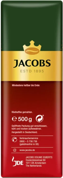 JACOBS Filterkaffee Meisterröstung 6 X 500 G Röstkaffee Gemahlen Pulverkaffee + 1 Becher + 1 Dose -Drink World Store 2333e19930ae3fd054ea733728a59e5c