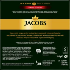 JACOBS Kapseln Nespresso®* Kompatibel Je 20 Kapseln Lungo 6 Classico + Decaffeinato 6 Lungo + Lungo 8 Intenso + Espresso 12 Ristretto - Insgesamt 160 Getränke 11 JACOBS Kapseln Nespresso®* Kompatibel Je 20 Kapseln Lungo 6 Classico + Decaffeinato 6 Lungo + Lungo 8 Intenso + Espresso 12 Ristretto - Insgesamt 160 Getränke -Drink World Store 24ce0f5f4b887000e959df371d0cdd5e 1