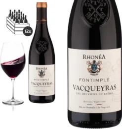 12er Karton 2020 Vacqueyras Seigneur De Fontimple Von Vignerons De Caractère Vacqueyras - Rotwein