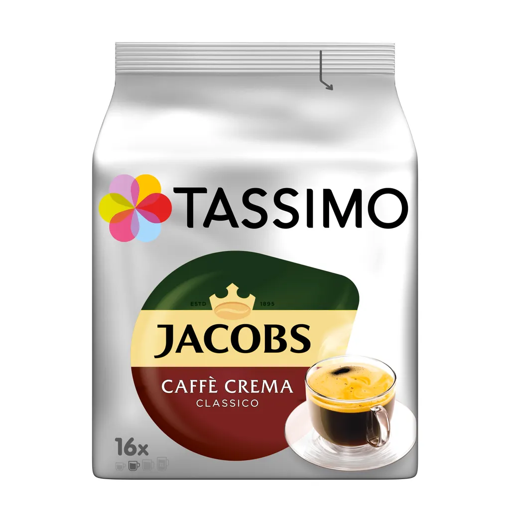 Tassimo Jacobs Caffè Crema Classico | 16 T Discs, Kaffeekapseln 3 Tassimo Jacobs Caffè Crema Classico | 16 T Discs, Kaffeekapseln