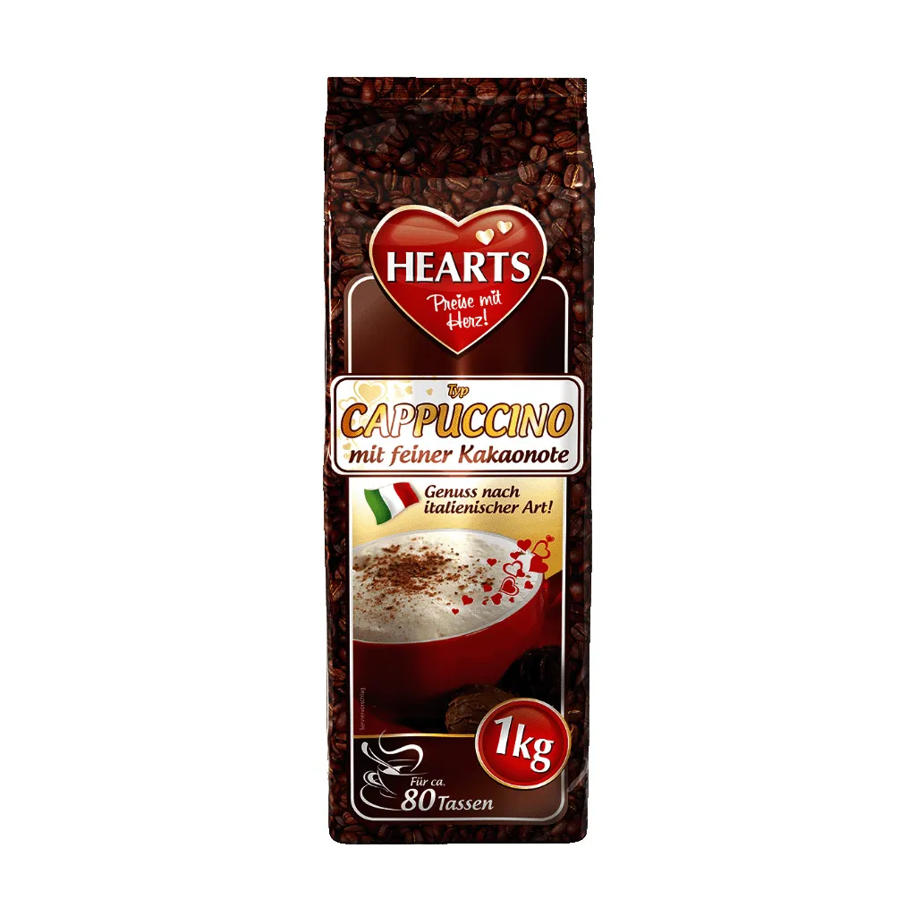 Hearts Cappuccino M.f.Kakaonote 1,0kg 4 Hearts Cappuccino M.f.Kakaonote 1,0kg – Bild 2