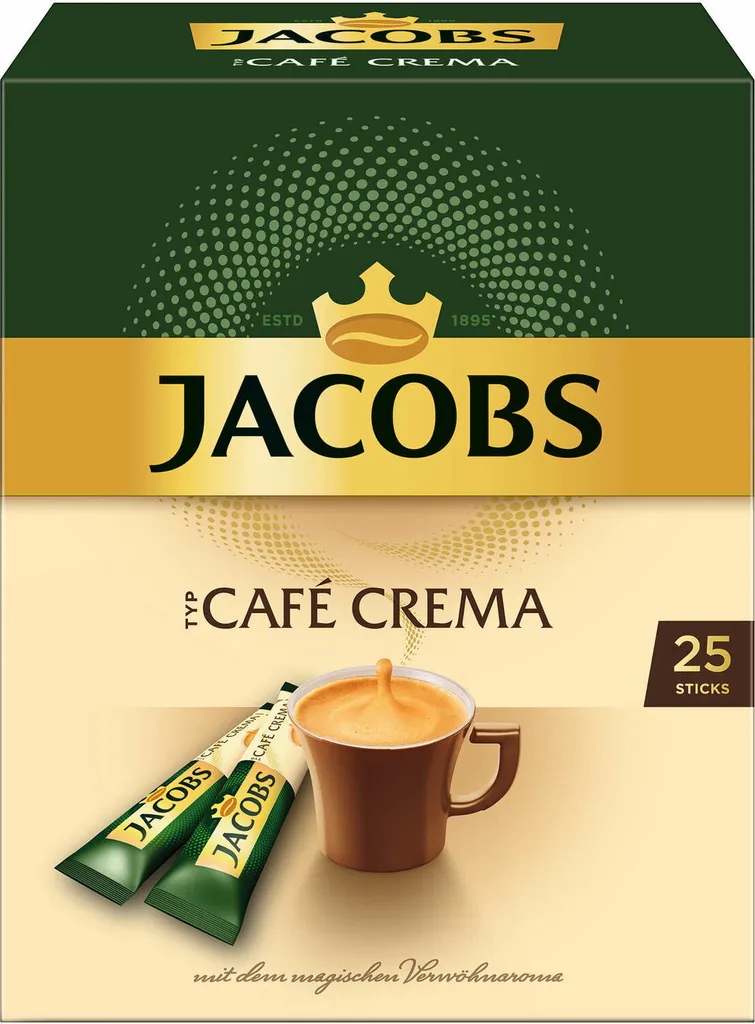 JACOBS Typ Cafe Crema Löslicher Kaffee 12 X 25 Sticks 4 JACOBS Typ Cafe Crema Löslicher Kaffee 12 X 25 Sticks – Bild 2