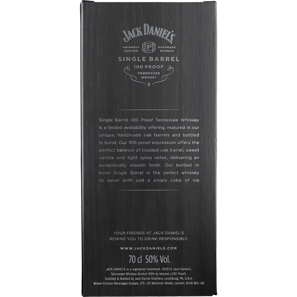 Jack Daniels Single Barrel 100 Proof 70 Cl 10 Jack Daniels Single Barrel 100 Proof 70 Cl – Bild 8
