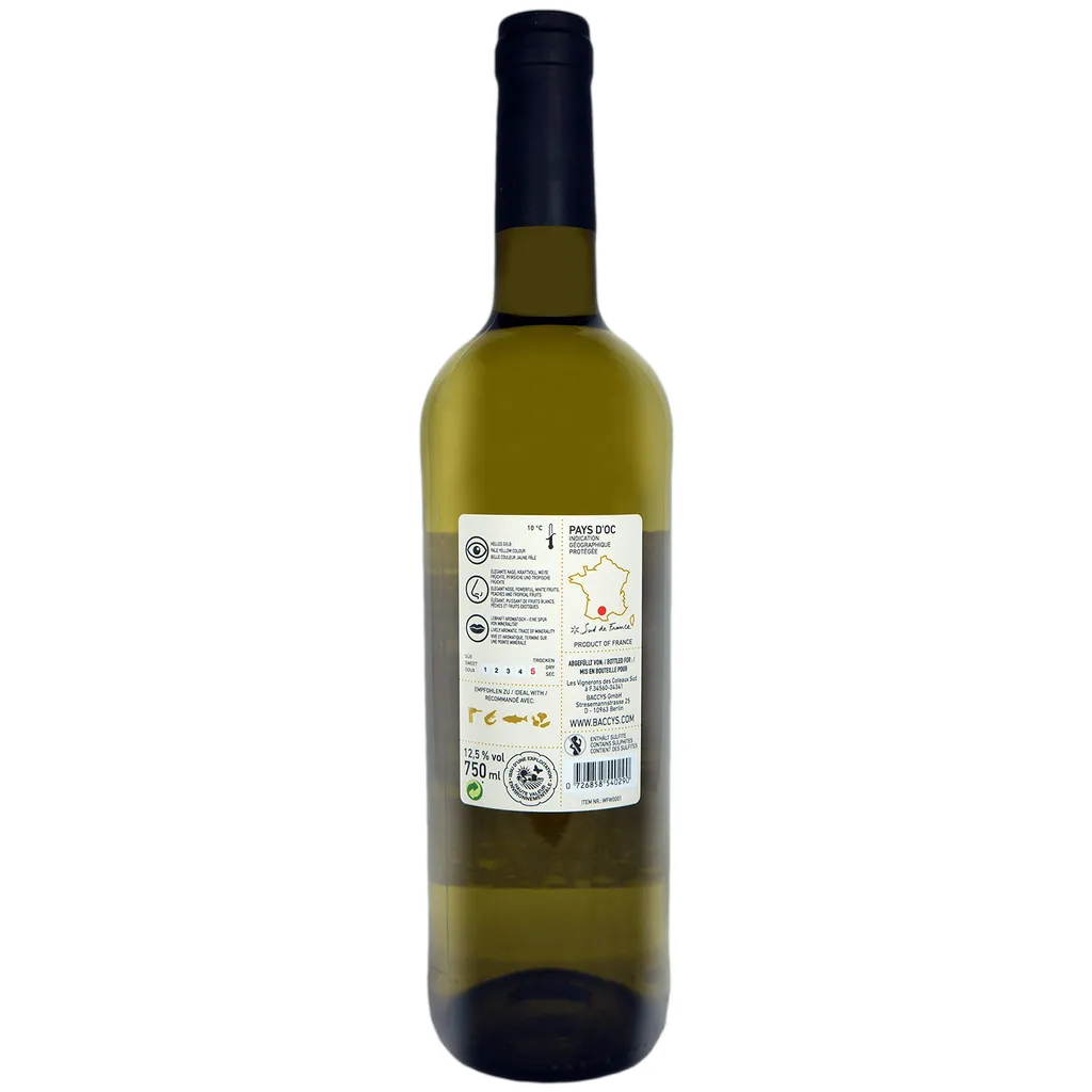 BACCYS MANON - Weisswein Trocken Aus Pays D’Oc, Frankreich - 2020 - Sauvignon Blanc - 0,75l, 12,5% 4 BACCYS MANON - Weisswein Trocken Aus Pays D’Oc, Frankreich - 2020 - Sauvignon Blanc - 0,75l, 12,5% – Bild 2