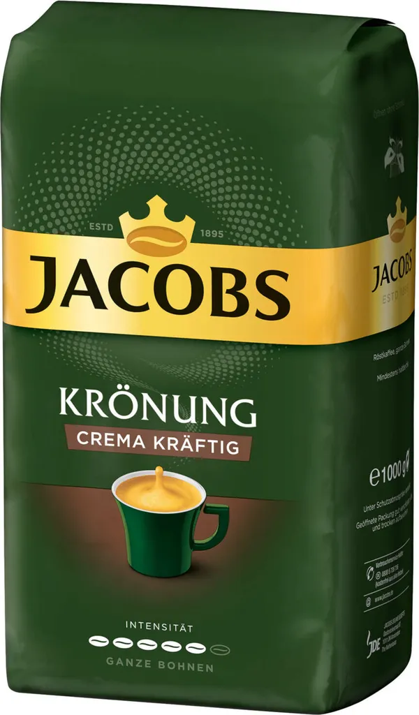 JACOBS Kaffeebohnen Krönung Crema Kräftig 3 Kg Geröstete Ganze Bohnen + 1 Jacobs Barista Becher + 1 Dose 6 JACOBS Kaffeebohnen Krönung Crema Kräftig 3 Kg Geröstete Ganze Bohnen + 1 Jacobs Barista Becher + 1 Dose – Bild 4