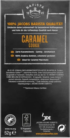 JACOBS Kapseln Barista Editions Caramel Cookie 7 10x10 Nespresso®* Kompatibel 13 JACOBS Kapseln Barista Editions Caramel Cookie 7 10x10 Nespresso®* Kompatibel -Drink World Store 308ab876f3bacb0d9bdefa75943fea4f