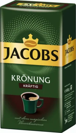 Jacobs Filterkaffee Krönung Kräftig | Gemahlen | 500g -Drink World Store 30d6ab1af42aaaaa01ceffc27888ab3c