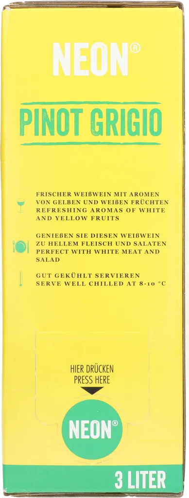 Neon Pinot Grigio 12,5% 3 Ltr. 5 Neon Pinot Grigio 12,5% 3 Ltr. – Bild 3