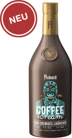 ASBACH COFFEE + CREAM 0,7L Alc 15% Vol. "SEHR CREMIGES LIKÖRCHEN"