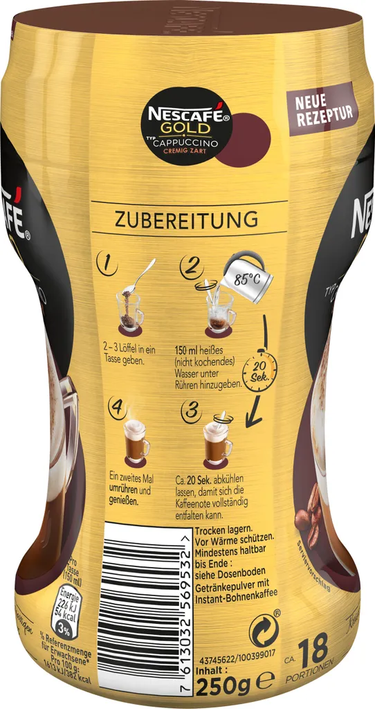 Nescafé® Nescafé Gold Typ Cappuccino Cremig Zart | 250g 5 Nescafé® Nescafé Gold Typ Cappuccino Cremig Zart | 250g – Bild 3