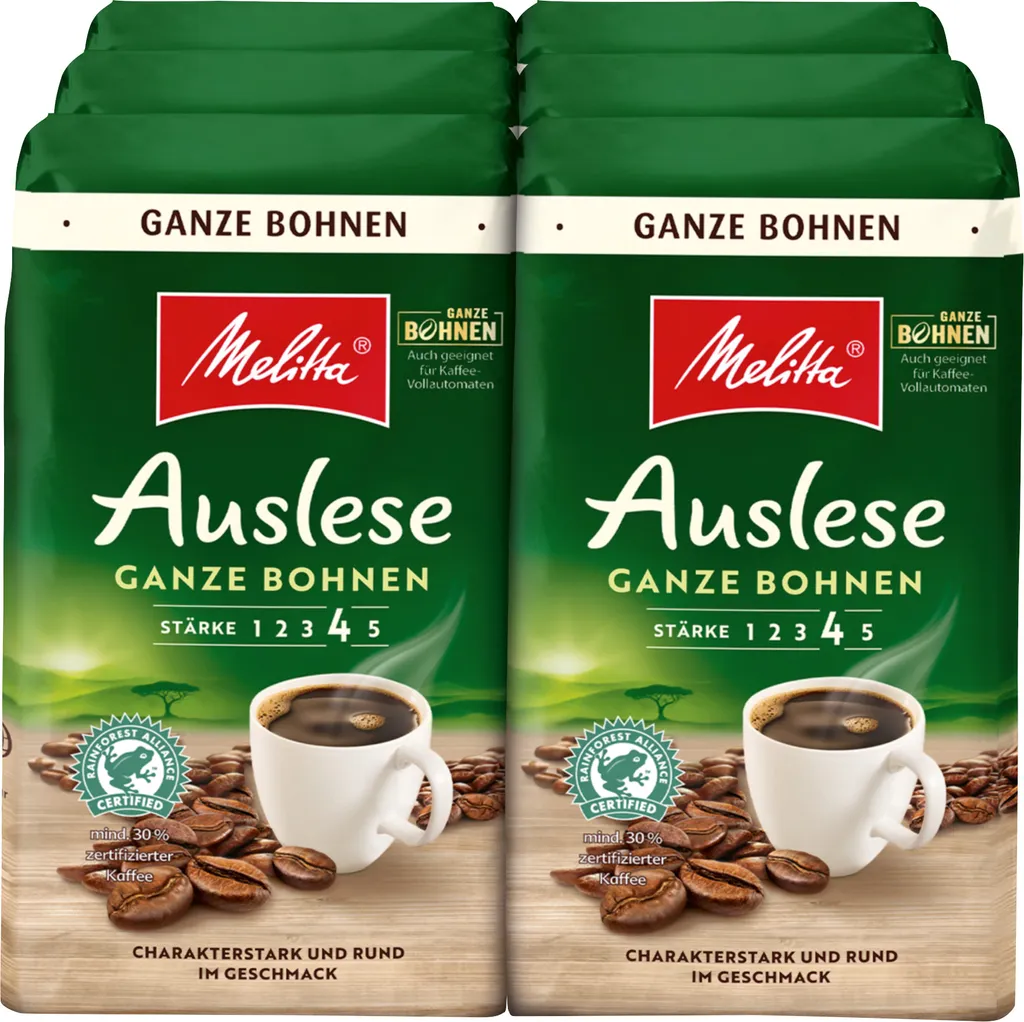 MELITTA Filterkaffee Auslese Klassisch Gemahlener Röstkaffee 6 X 500g Kräftig 3 MELITTA Filterkaffee Auslese Klassisch Gemahlener Röstkaffee 6 X 500g Kräftig