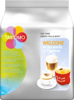 TASSIMO Kapseln Tea Time Grüner Tee Minze T Discs Teekapseln 16 Getränke Teekapseln -Drink World Store 3582d4d0e39323fefe9686215b616b7a