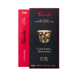 Kaffeekapseln, TURABO, Karamell, 10 Nespresso-kompatible Kapseln, 54gr 9 Kaffeekapseln, TURABO, Karamell, 10 Nespresso-kompatible Kapseln, 54gr -Drink World Store 3b460531f072a21b198b8c94b1ebda14