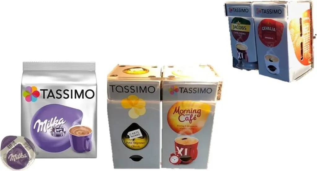 Milka Kakaogetränk + Wandhalter Für 2 Tassimo-Karton Einfache Montage Und Einfache Entnahme 3 Milka Kakaogetränk + Wandhalter Für 2 Tassimo-Karton Einfache Montage Und Einfache Entnahme
