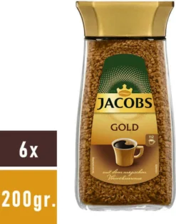JACOBS Gold Löslicher Kaffee 6 Gläser - 6 X 200 G Instantkaffee -Drink World Store 3d877c8eb085c5ff84063f2a4ddaf834
