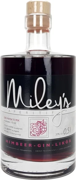 Mileys Himbeer Wild Berry Himbeer-Gin-Likör 0,5l (20% Vol)- [Enthält Sulfite]