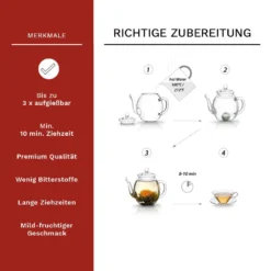 Creano Teeblumen Mix – „ErblühTee“ In Edler Geschenkbox Zum Probieren | Weißtee (6 Verschiedene Sorten Teerosen) Geschenk Für Frauen, Mutter, Teeliebhaber -Drink World Store 4089be3649dc74b039b913b395c8b6b4 1