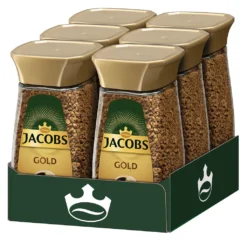 JACOBS Gold Löslicher Kaffee 6 Gläser - 6 X 200 G Instantkaffee -Drink World Store 44829f821da4c7a13b827d5bff0bd94e