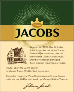 JACOBS Typ Cafe Crema Löslicher Kaffee 12 X 25 Sticks 16 JACOBS Typ Cafe Crema Löslicher Kaffee 12 X 25 Sticks -Drink World Store 48dc000fb850ff937914b8e123769db0