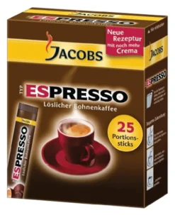 Jacobs Typ Espresso Sticks | Löslicher Kaffee | 25 Portionen 19 Jacobs Typ Espresso Sticks | Löslicher Kaffee | 25 Portionen -Drink World Store 4feca1606d5d54166f130180113afcce