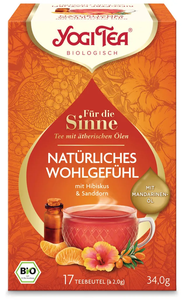 Yogi Tea Kräutertee Für Die Sinne Natürliches Wohlgfühl Mandarinenöl -- 34g 3 Yogi Tea Kräutertee Für Die Sinne Natürliches Wohlgfühl Mandarinenöl -- 34g