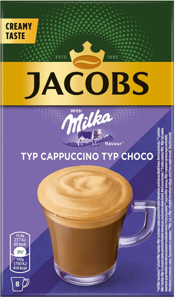 JACOBS Löskaffee Typ Cappuccino Milka* Geschmack 10 X 8 Sticks - 80 Getränke 5 JACOBS Löskaffee Typ Cappuccino Milka* Geschmack 10 X 8 Sticks - 80 Getränke – Bild 3