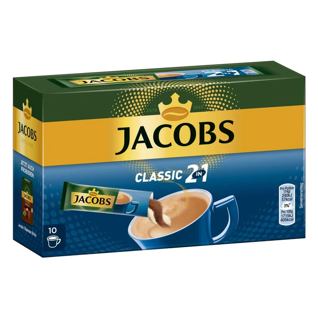 Jacobs Classic 2in1 Sticks | Löslicher Kaffee | 10 Portionen 12 Jacobs Classic 2in1 Sticks | Löslicher Kaffee | 10 Portionen – Bild 10