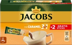 JACOBS Löskaffee 3in1 Typ Caramel Löslicher Kaffee 12 X 10+2 Getränke Sticks -Drink World Store 5379d56ad0dc863e2696311b4a023bc4