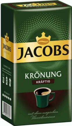 Jacobs Filterkaffee Krönung Kräftig | Gemahlen | 500g -Drink World Store 5563e1be0fbcd66c4786cd46131e435c