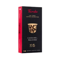 Kaffeekapseln, TURABO, Karamell, 10 Nespresso-kompatible Kapseln, 54gr 10 Kaffeekapseln, TURABO, Karamell, 10 Nespresso-kompatible Kapseln, 54gr -Drink World Store 55ef8a8f78bad0a2421eb2d00dccba89
