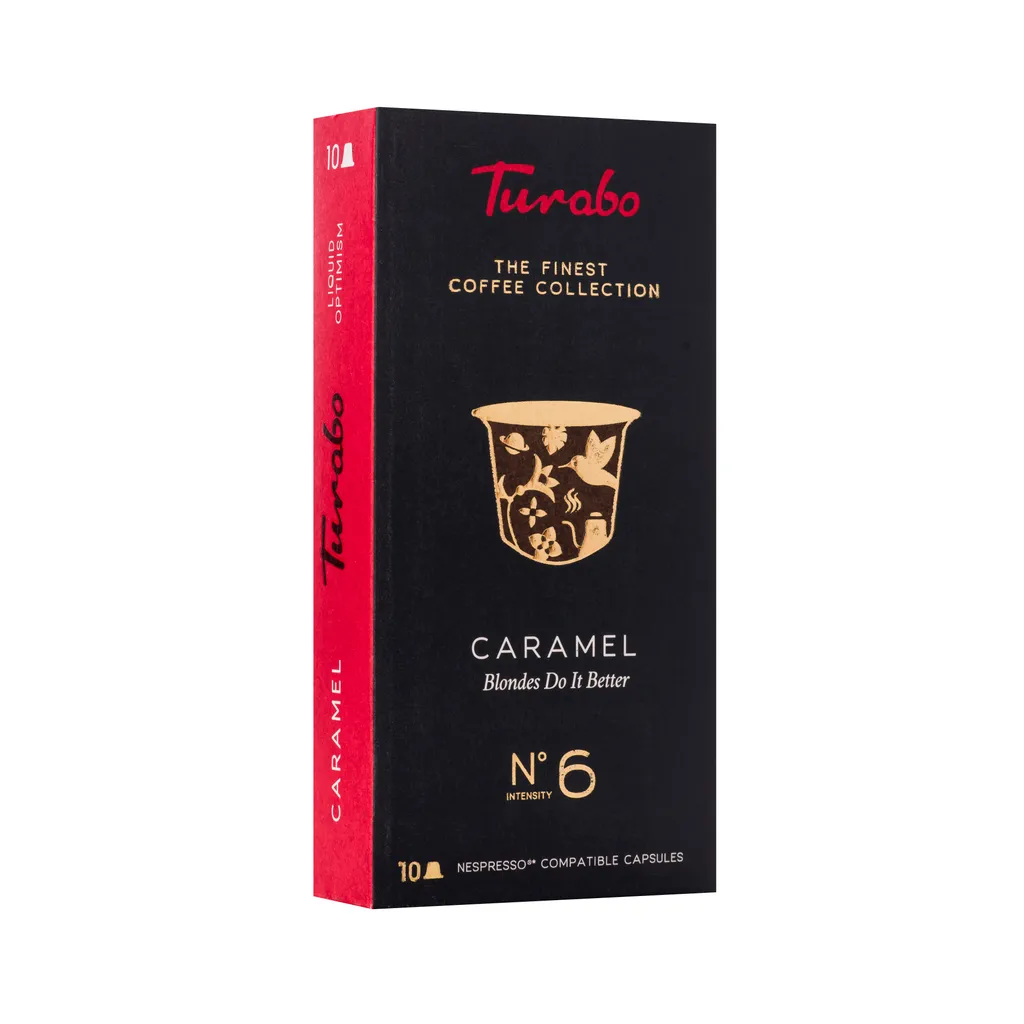 Kaffeekapseln, TURABO, Karamell, 10 Nespresso-kompatible Kapseln, 54gr 6 Kaffeekapseln, TURABO, Karamell, 10 Nespresso-kompatible Kapseln, 54gr – Bild 4