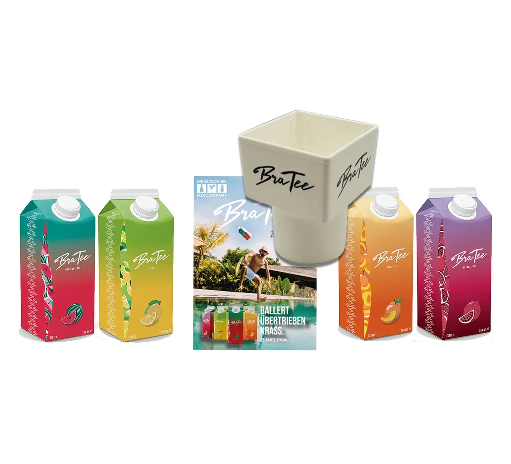 Capital BraTee 4er Tasting Set Eistee Je 750ml + Gratis Getränkehalter + Autogrammkarte BRATEE Ice Tea Wassermelone Zitrone Pfirsich Granatapfel - Mit Capi-Qualitäts-Siegel - Du Weisst Bescheid 3 Capital BraTee 4er Tasting Set Eistee Je 750ml + Gratis Getränkehalter + Autogrammkarte BRATEE Ice Tea Wassermelone Zitrone Pfirsich Granatapfel - Mit Capi-Qualitäts-Siegel - Du Weisst Bescheid
