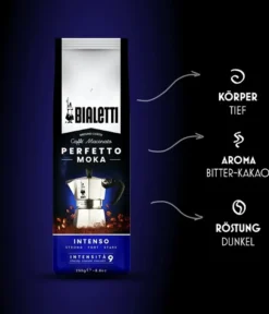 Bialetti Perfetto Moka Stark 250 G, 250 G, Dunkle Röstung, Kaffee, 30% Arabica, 70% Robust, Tasche 11 Bialetti Perfetto Moka Stark 250 G, 250 G, Dunkle Röstung, Kaffee, 30% Arabica, 70% Robust, Tasche -Drink World Store 6e646dccf3d7bd6e2ba8a7d1b5c29e2a